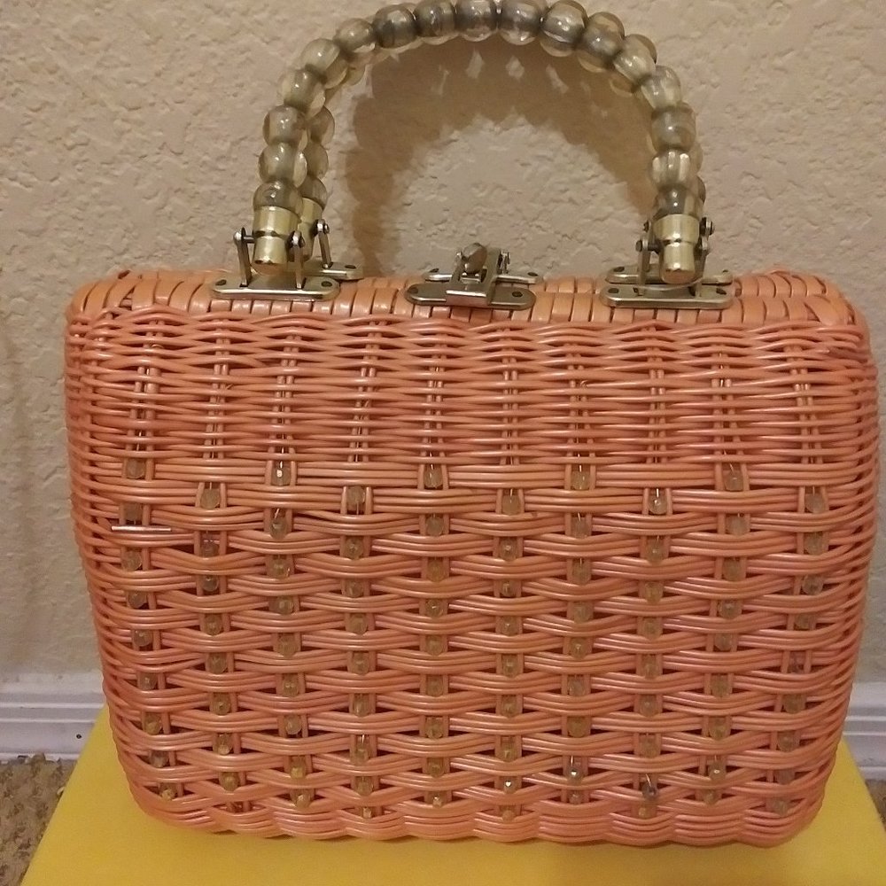 Vintage Woven Beaded Bag